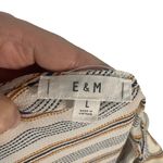 E & M  Women's Size Large Striped Back Tie Butterfly‎ Sleeve Top Photo 5