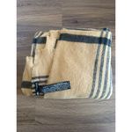 ZARA  Plaid Blanket Scarf USA Medium black and tan Photo 1