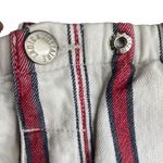 Zadig & Voltaire Womens M Red Pinstripe Ankle Trouser Button Fly Coastal Cowgirl Photo 11