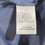 Lace yoke mock neck steel blue chiffon dress size XS Photo 6