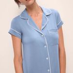 Eberjay Eberjey gisele tencel modal pajamas shirt top short sleeve wedgewood relaxed Photo 0