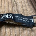 ZARA  Women's Tan Khaki Knit Sleeveless Turtleneck Tank Vest Sweater Top Size M Photo 2