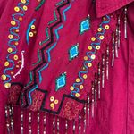 Southwest Canyon Vintage Western Embroidered Beaded Top Dolly Rodeo Cowgirl Size L Photo 2