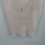 Delicates  Light Pink Sheer Beaded Floral Mini Slip Dress Size Large Y2k Photo 2