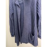 Boden Womens Long Sleeve Open Knit Duster Cardigan Sweater Heavy Blue Medium Photo 1