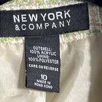 New York & Company Women’s Green Tweed One Button Blazer Photo 7