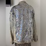 L&B  Light Blue Sequined Denim Jacket Size 3X Photo 1