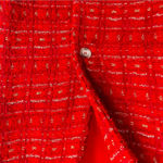 Koch “Annie” blazer jacket in Cherry. Wool blend in classic tweed.. Size small Photo 1