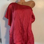 Lulus NWOT Women's Mystic From Lulu’s One Shoulder Romper Size L Bright Red Photo 0