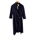 Agnes Orinda Wrap Dress Tie Front 3/4 Sleeve Career Casual BRT Blue 2X Size XXL Photo 6