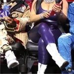 Mugler Bodysuit + Midi Leggings US 12 Two Piece Logo Embossed Luxury Celebrity Blue Photo 12