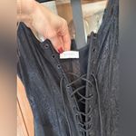 Meshki  Corset maxi dress lace sexy bodycon drop waist octavia goth laceup satin Photo 6