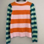 Halogen x Atlantic-Pacific Mix Stripe Puff Sleeve Sweater Small Photo 6