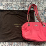 Kate Spade  Vintage Jasmine Nylon Satchel Bag Orange Double Gold Chain Purse Photo 0