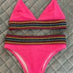 SheIn Pink High Waisted Bikini Set Photo 0