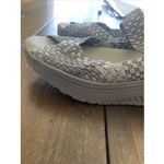 Corkys Womens 10 BETH Silver Peep Toe Feather Lite Maryjane Rocker‎ Shoes Photo 2