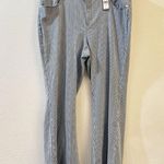 Lane Bryant Signature Fit Mid Rise Flare Jeans In Railroad Stripe Size 22 NWT Photo 2