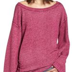 Treasure & Bond  Fuchsia Pink Bell Sleeve Lightweight Sweatshirt Women's Medium Photo 0