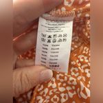 New! Beachgold Danny Tie Front Midi Dress Sz Medium $219 Orange Photo 4