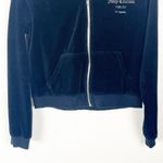 Juicy Couture x FOREVER 21 Black Velvet Velour 2 Piece Track Suit, Size Medium Photo 12