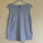 Chico's  Blue Knit Sleeveless Tank Top Women's Size 1 (M) Top‎ Decorative Details Photo 3