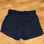 Athleta  Size 6 Cabo‎ Tide Linen 4" Inseam Shorts In Petite Diamond Navy Print Photo 3