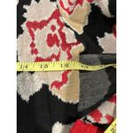 Missoni  Knit Cardigan 6 Italy Red Black Wool Viscose Floral Stripes Classic Photo 6