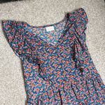 MELLODAY  Blouse Women Large Floral Flutter Sleeve‎ Ruffle Photo 2