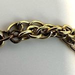 Yellow gold tone and green statement necklace Photo 6