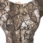 Love j  Sequined Python Print Crop Top Size Small Scoop Back Cap Sleeve Y2K Photo 1