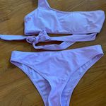 SheIn Light purple one shoulder bikini set Photo 0