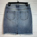 KanCan USA Kancan Denim Jean Mini Skirt Size Small Frayed Hem Photo 1