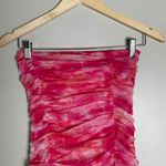 superdown Womens Pink Strapless Ruched Bodycon Micro Mini Dress Small Photo 4