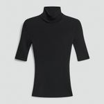 Theory  Regal Wool Leenda Short-Sleeve Turtleneck Photo 5