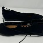 American Eagle Black Lace Up Pointed Toe Flats Size 6 Faux Suede Photo 7