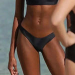 Aerie Super High Cut Cheekier Bikini Bottom in Black XL NWT Photo 0