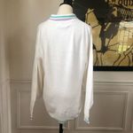 Vintage Embroidered Patchwork Cotton Sweater M White Size M Photo 5