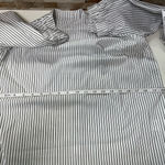 Artisan NY  poplin cotton blend striped shirt off the shoulders SZ M Photo 9
