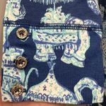 Lilly Pulitzer  Blue Sophie Dress Stretch Jersey Elephant Print Preppy Resortwear Photo 5