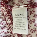 About A Girl Women Top M Maroon Flouncy Hem Floral Print Boho Festival Hippie Photo 9