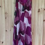 Lulus NWT  Prime Poise Pink Multi Abstract Satin Halter Maxi Dress Open Back XL Photo 4