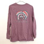 Ivory Ella  Lilac Lavender Purple Double Sided Pocket Long Sleeve Graphic Tee S Photo 4