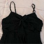 BANJUL NWT black textured cut out lined front ties LBD mini dress, size L summer Photo 8