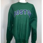 Women’s Crewneck “Boston” Pullover Sweatershirt Green XL Photo 0