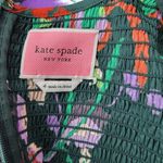Kate Spade Fleur Nouveau Smocked Dress Ruffle Sleeve Hem Green Size 4 Photo 6