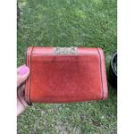 Coach  Brown Mono-Brown Leather, Trim-Bifold Compact Wallet with Dust Bag 6inx4in Photo 2