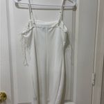 Iris  White Feather-Trim Mini Dress Photo 3
