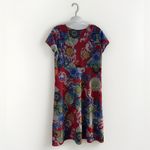 Matrushka Construction Handmade‎ Whimsical Bow Butterfly Print Blouse Dress L Red Size L Photo 4