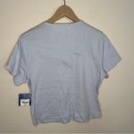 Arizona Jeans NWT Arizona Jean Co Baby Tee Short Sleeve Blue Top Womens XL Flower Mushroom Sun Photo 3