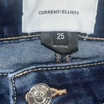 Current/Elliott Current Elliot Sz 25 Cropped Boot Jeans Raw Hem Photo 10